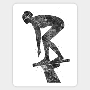 Swimmer girl black and white Sticker